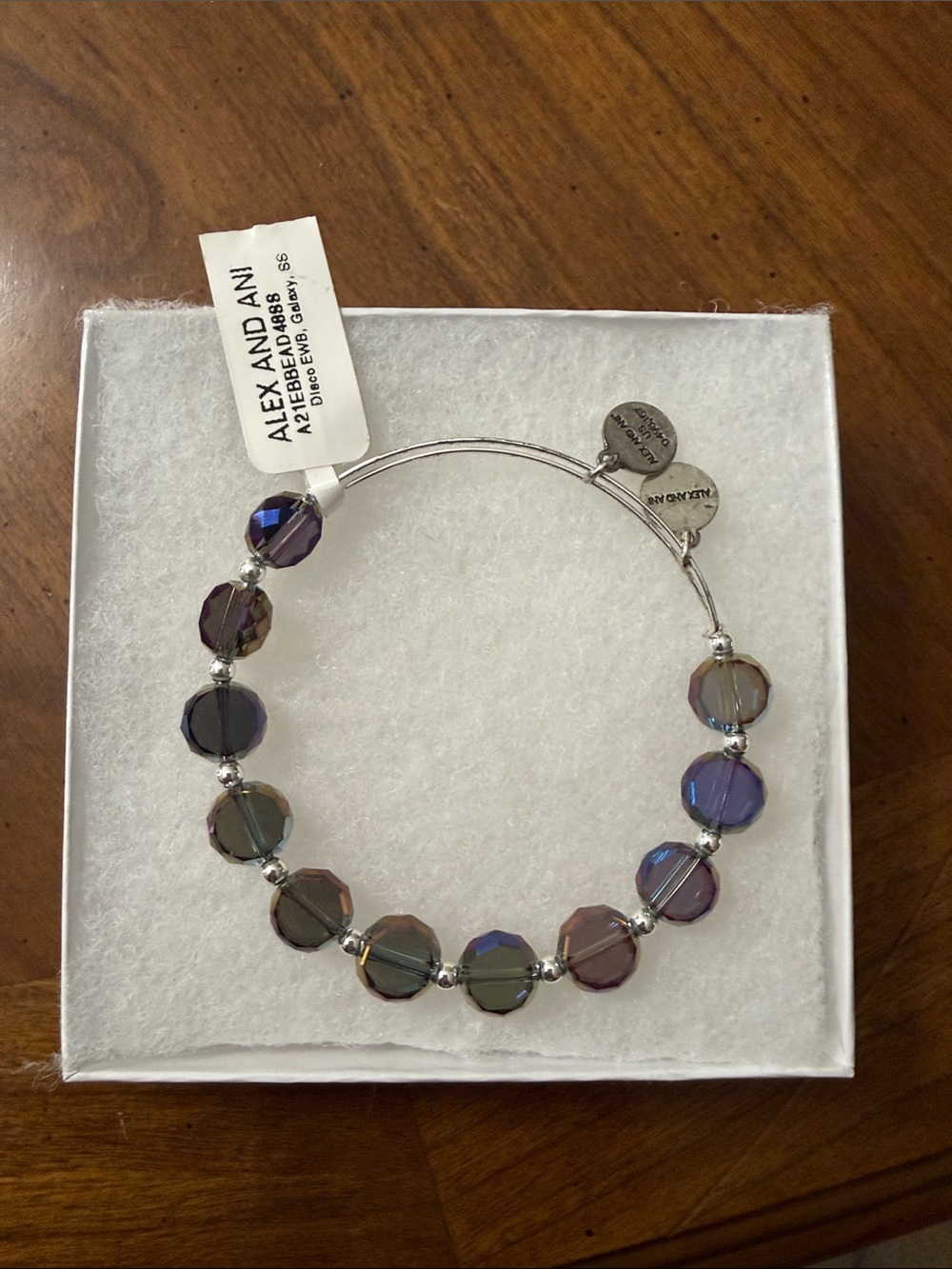 Alex and Ani Iridescent Multi-Color Bead Expandable Bracelet